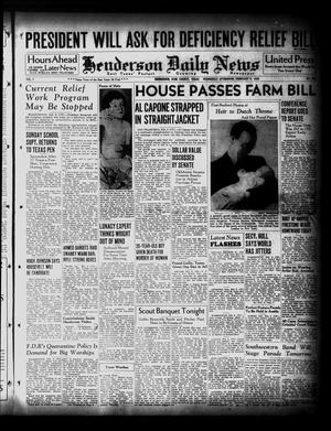 Henderson Daily News (Henderson, Tex.), Vol. 7, No. 280, Ed. 1 Wednesday, February 9, 1938