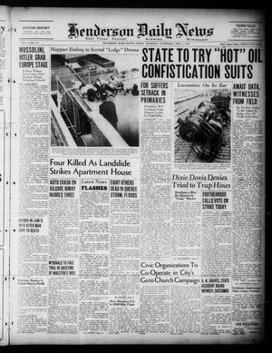 Henderson Daily News (Henderson, Tex.), Vol. 8, No. 143, Ed. 1 Thursday, September 1, 1938