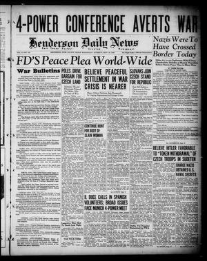 Henderson Daily News (Henderson, Tex.), Vol. 8, No. 166, Ed. 1 Wednesday, September 28, 1938
