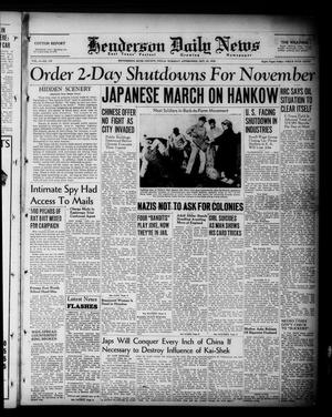 Henderson Daily News (Henderson, Tex.), Vol. 8, No. 189, Ed. 1 Tuesday, October 25, 1938