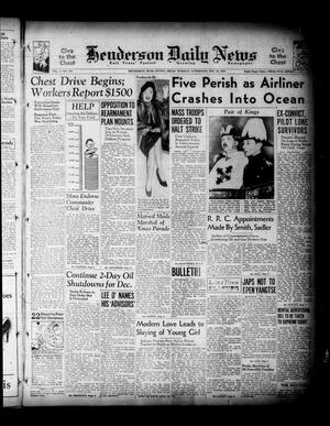 Henderson Daily News (Henderson, Tex.), Vol. 8, No. 219, Ed. 1 Tuesday, November 29, 1938