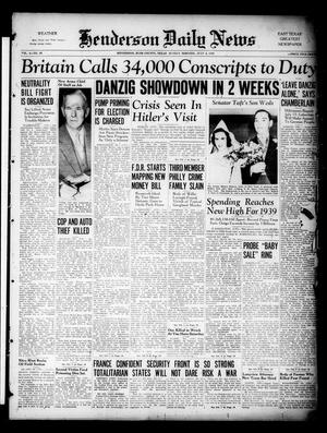 Henderson Daily News (Henderson, Tex.), Vol. 9, No. 90, Ed. 1 Sunday, July 2, 1939