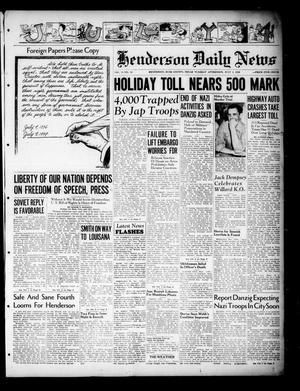 Henderson Daily News (Henderson, Tex.), Vol. 9, No. 92, Ed. 1 Tuesday, July 4, 1939