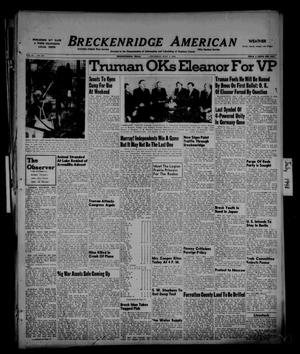 Breckenridge American (Breckenridge, Tex.), Vol. 28, No. 147, Ed. 1 Thursday, July 1, 1948