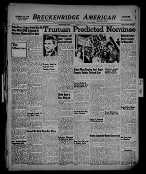Breckenridge American (Breckenridge, Tex.), Vol. 28, No. 152, Ed. 1 Thursday, July 8, 1948