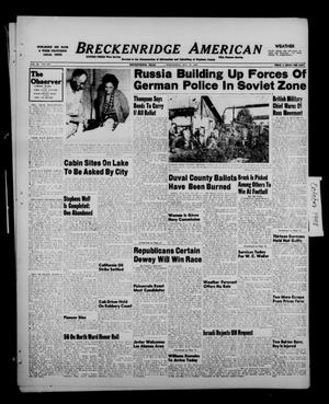 Breckenridge American (Breckenridge, Tex.), Vol. 28, No. 235, Ed. 1 Wednesday, October 27, 1948