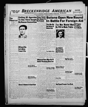 Breckenridge American (Breckenridge, Tex.), Vol. 29, No. 32, Ed. 1 Monday, February 7, 1949