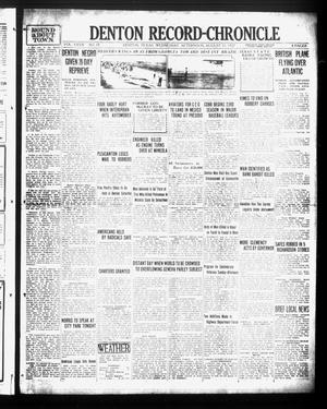 Denton Record-Chronicle (Denton, Tex.), Vol. 27, No. 15, Ed. 1 Wednesday, August 31, 1927