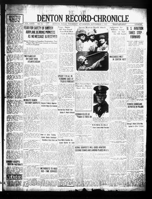 Denton Record-Chronicle (Denton, Tex.), Vol. 27, No. 16, Ed. 1 Thursday, September 1, 1927