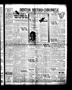 Primary view of object titled 'Denton Record-Chronicle (Denton, Tex.), Vol. [27], No. 150, Ed. 1 Saturday, February 4, 1928'.