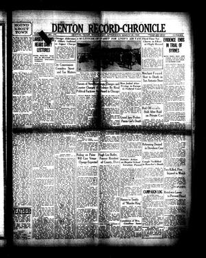 Denton Record-Chronicle (Denton, Tex.), Vol. [27], No. 195, Ed. 1 Wednesday, March 28, 1928