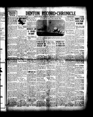 Denton Record-Chronicle (Denton, Tex.), Vol. 27, No. 255, Ed. 1 Wednesday, June 6, 1928