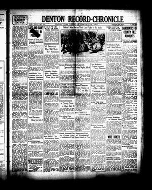 Denton Record-Chronicle (Denton, Tex.), Vol. 27, No. 278, Ed. 1 Tuesday, July 3, 1928