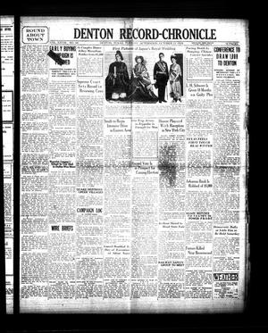 Denton Record-Chronicle (Denton, Tex.), Vol. 28, No. 60, Ed. 1 Tuesday, October 23, 1928