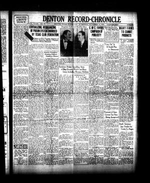 Denton Record-Chronicle (Denton, Tex.), Vol. 28, No. 79, Ed. 1 Wednesday, November 14, 1928