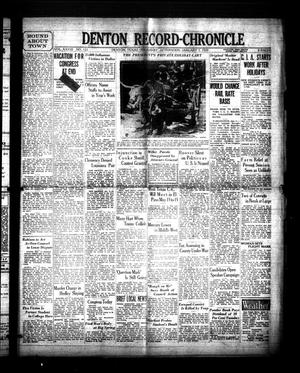 Primary view of object titled 'Denton Record-Chronicle (Denton, Tex.), Vol. 28, No. 122, Ed. 1 Thursday, January 3, 1929'.