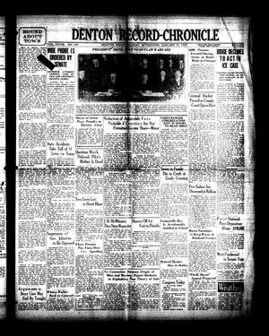 Denton Record-Chronicle (Denton, Tex.), Vol. 28, No. 137, Ed. 1 Monday, January 21, 1929