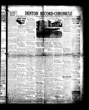 Denton Record-Chronicle (Denton, Tex.), Vol. 28, No. 149, Ed. 1 Monday, February 4, 1929