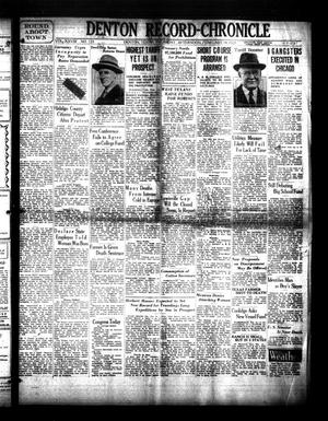 Denton Record-Chronicle (Denton, Tex.), Vol. 28, No. 158, Ed. 1 Thursday, February 14, 1929