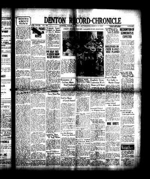 Denton Record-Chronicle (Denton, Tex.), Vol. 28, No. 180, Ed. 1 Tuesday, March 12, 1929
