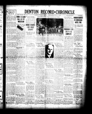 Denton Record-Chronicle (Denton, Tex.), Vol. 28, No. 276, Ed. 1 Tuesday, July 2, 1929
