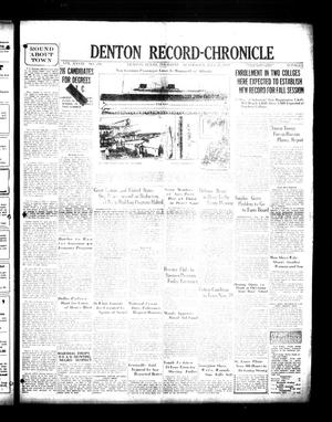 Primary view of object titled 'Denton Record-Chronicle (Denton, Tex.), Vol. 28, No. 296, Ed. 1 Thursday, July 25, 1929'.