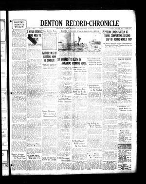 Denton Record-Chronicle (Denton, Tex.), Vol. 29, No. 4, Ed. 1 Monday, August 19, 1929