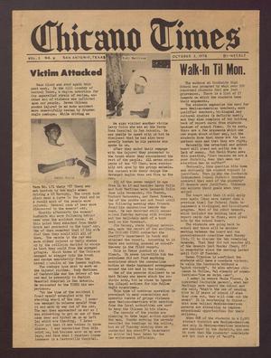 Primary view of object titled 'Chicano Times (San Antonio, Tex.), Vol. 1, No. 6, Ed. 1 Saturday, October 3, 1970'.