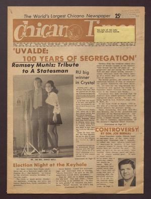 Primary view of object titled 'Chicano Times (San Antonio, Tex.), Vol. 3, No. 8, Ed. 1 Friday, November 24, 1972'.