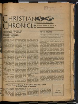 Primary view of object titled 'Christian Chronicle (Nashville, Tenn.), Vol. 32, No. 23, Ed. 1 Tuesday, December 16, 1975'.