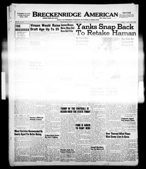Primary view of object titled 'Breckenridge American (Breckenridge, Tex.), Vol. 30, No. 233, Ed. 1 Friday, September 1, 1950'.