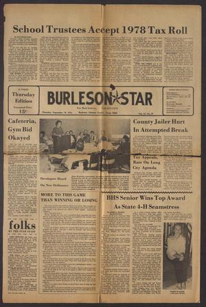 Primary view of object titled 'Burleson Star (Burleson, Tex.), Vol. 13, No. 97, Ed. 1 Thursday, September 28, 1978'.