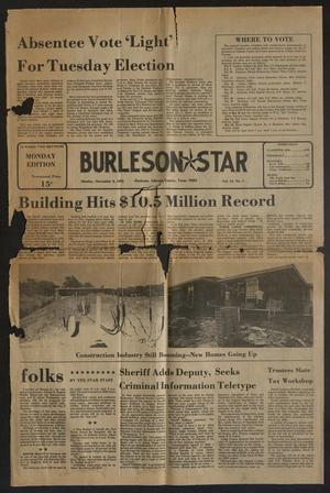 Primary view of object titled 'Burleson Star (Burleson, Tex.), Vol. 14, No. 5, Ed. 1 Monday, November 6, 1978'.