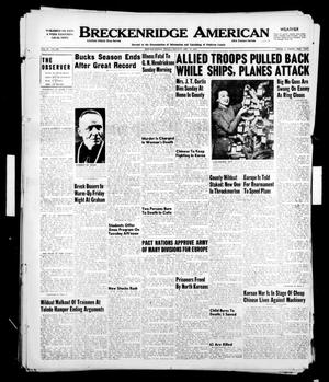 Primary view of object titled 'Breckenridge American (Breckenridge, Tex.), Vol. 30, No. 296, Ed. 1 Monday, December 18, 1950'.
