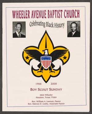 Primary view of object titled '[Wheeler Avenue Baptist Church Bulletin: February 13, 2000]'.