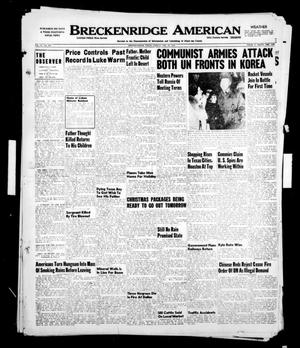 Breckenridge American (Breckenridge, Tex.), Vol. 30, No. 300, Ed. 1 Friday, December 22, 1950