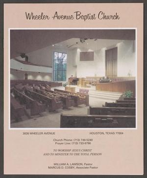 [Wheeler Avenue Baptist Church Bulletin: June 10, 2001]