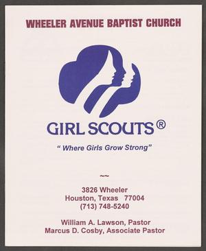 Primary view of object titled '[Wheeler Avenue Baptist Church Bulletin: March 10, 2002]'.
