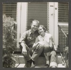 [Mary Jane and Wendell Tarver on Stoop]