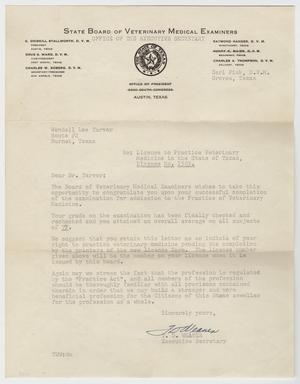 [Letter from T. D. Weaver to W. L. Tarver, June 1954]