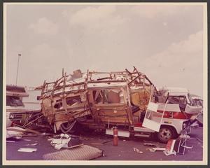 [Side View of a Destroyed Camper]