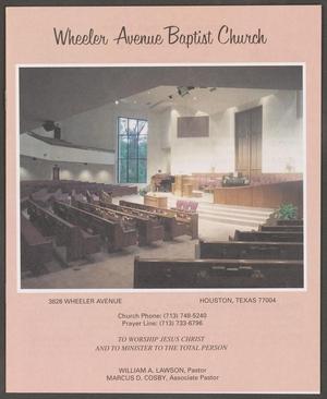 [Wheeler Avenue Baptist Church Bulletin: October 31,1999]