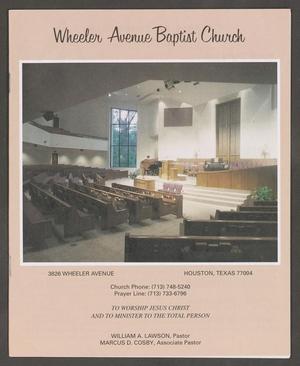 [Wheeler Avenue Baptist Church Bulletin: November 17, 2002]