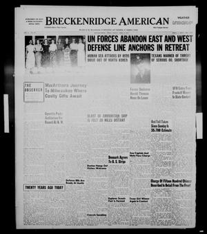 Primary view of object titled 'Breckenridge American (Breckenridge, Tex.), Vol. 31, No. 109, Ed. 1 Friday, April 27, 1951'.