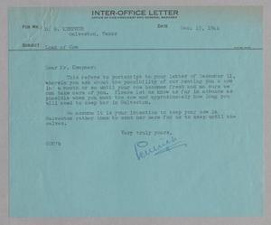 [Inter-Office Letter from G. D. Ulrich to D. W. Kempner, December 15, 1944]