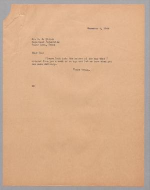 [Letter from Daniel W. Kempner to Gus D. Ulrich, December 4, 1944]