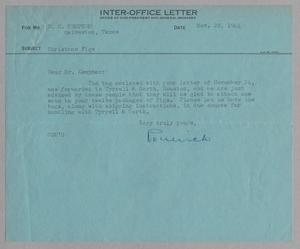 [Letter to Daniel W. Kempner, November 28, 1944]