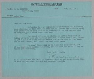 [Inter-Office Letter from G. D. Ulrich to D. W. Kempner, November 18, 1944]