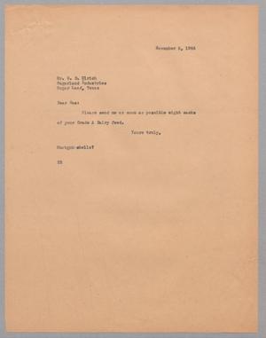 [Letter from Daniel W. Kempner to Gus D. Ulrich, November 8, 1944]