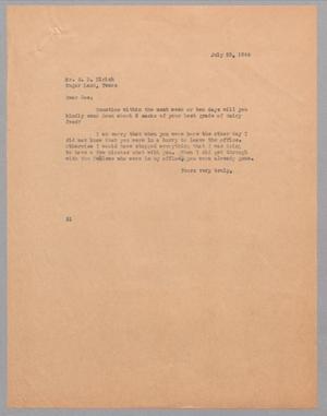 [Letter from D. W. Kempner to G. D. Ulrich, July 29, 1944]